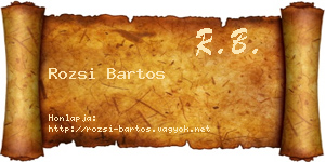 Rozsi Bartos névjegykártya